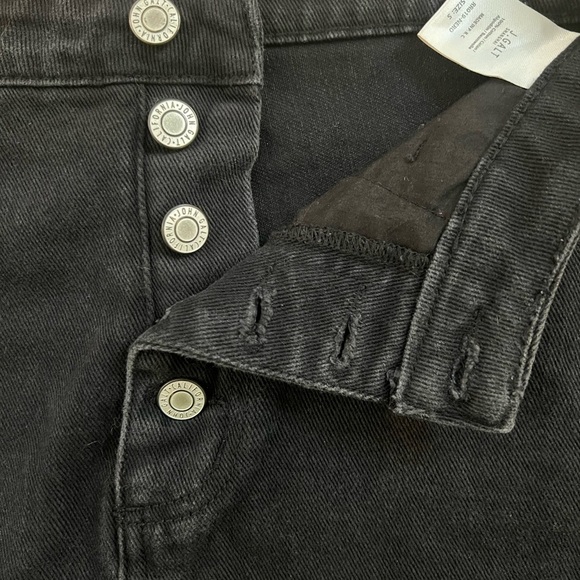 John Galt Black Demim Mini Skirt Size Small - Picture 3 of 4